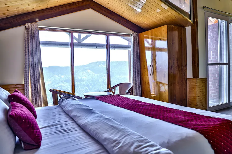 Deluxe Room: the valley from the bed